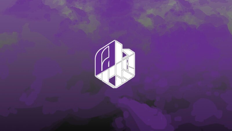Abstract Logo on Purple Background