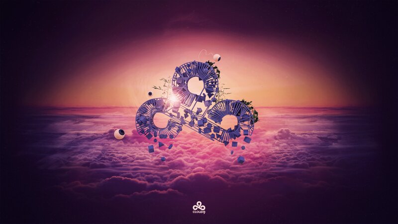 Abstract Logo over Clouds