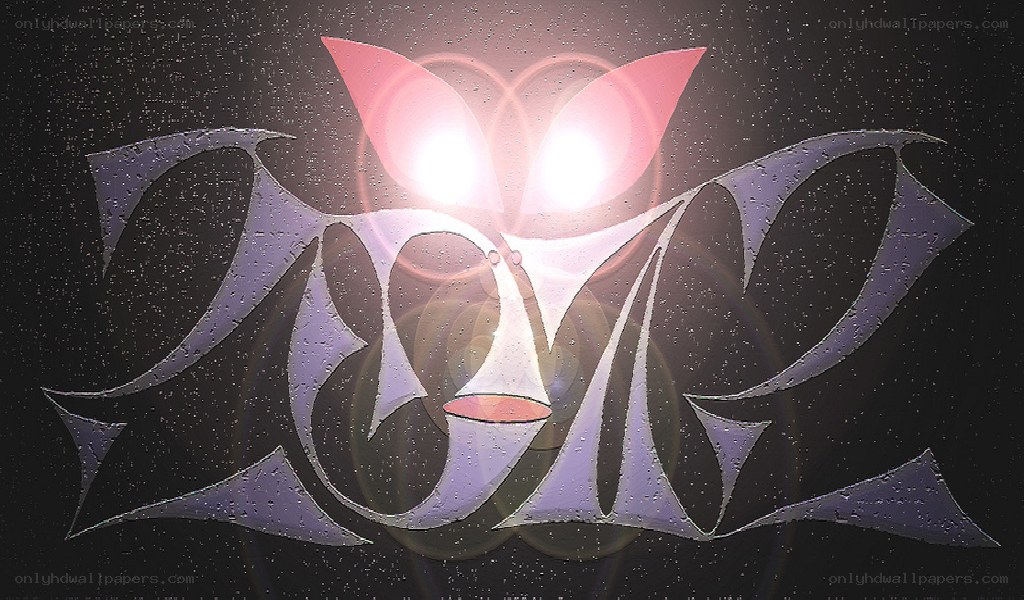 abstract logo with glowing eyes