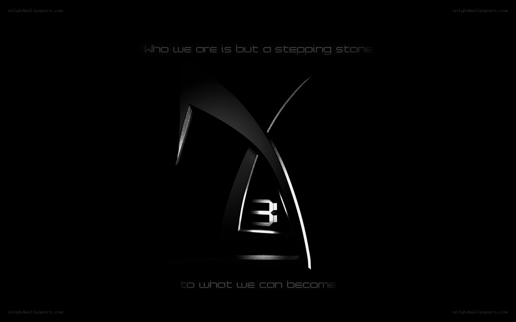 abstract logo with inspirational quote