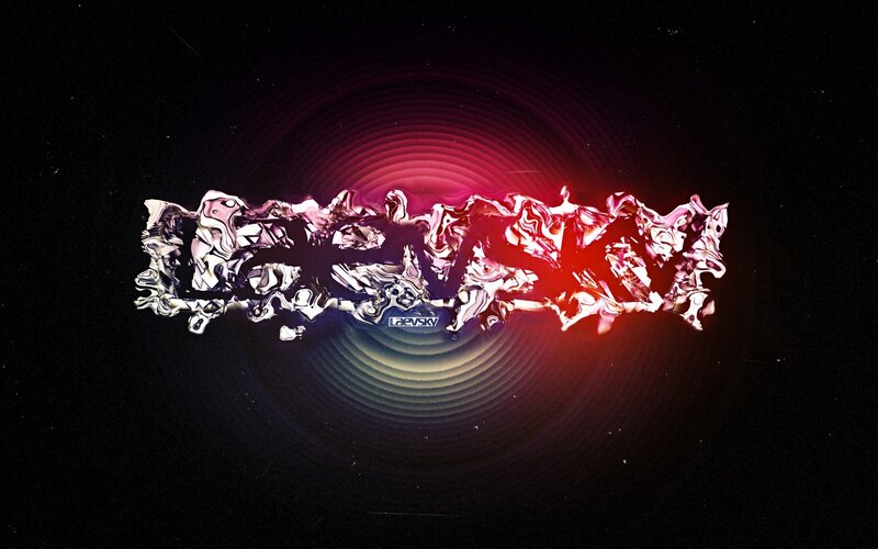 abstract logo with red glow
