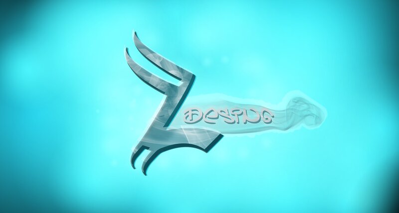 abstract logo with smoke effect
