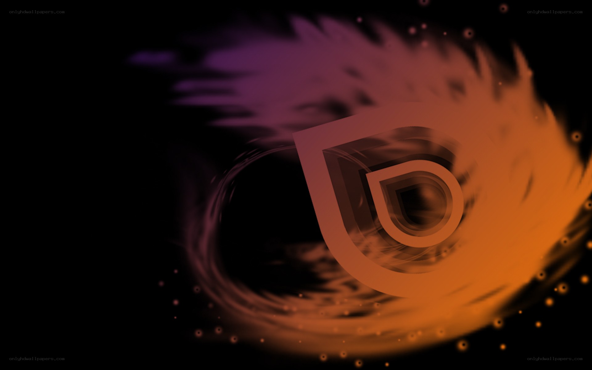 abstract logo with swirling colors