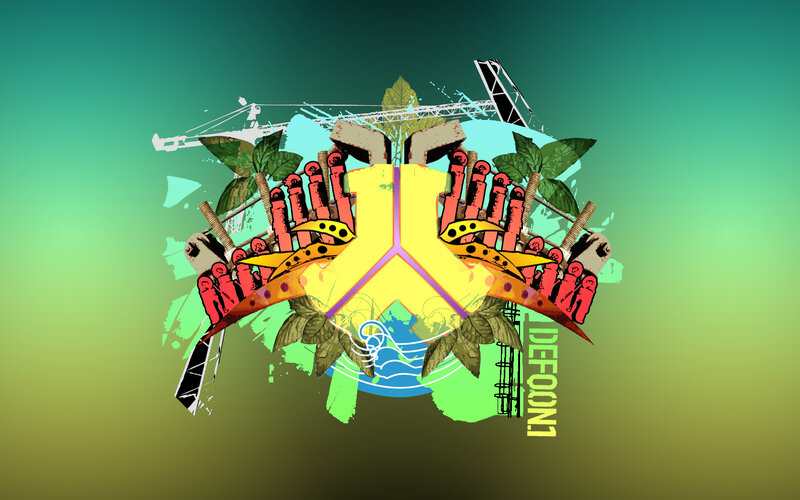 abstract logo with tropical elements