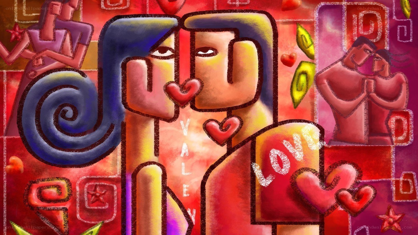 abstract love art collage