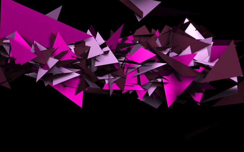 abstract magenta triangle art