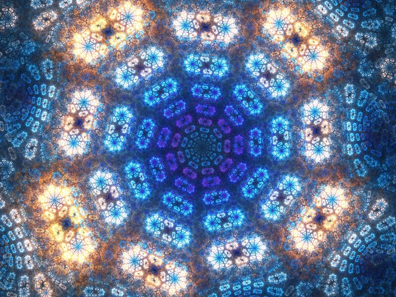 Abstract Mandala Pattern — Blue, Hypnotic