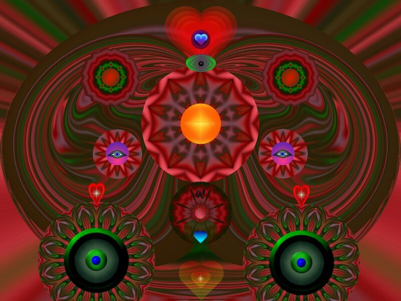 Abstract Mandala with Chakras