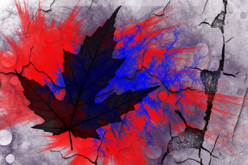 abstract maple leaf design