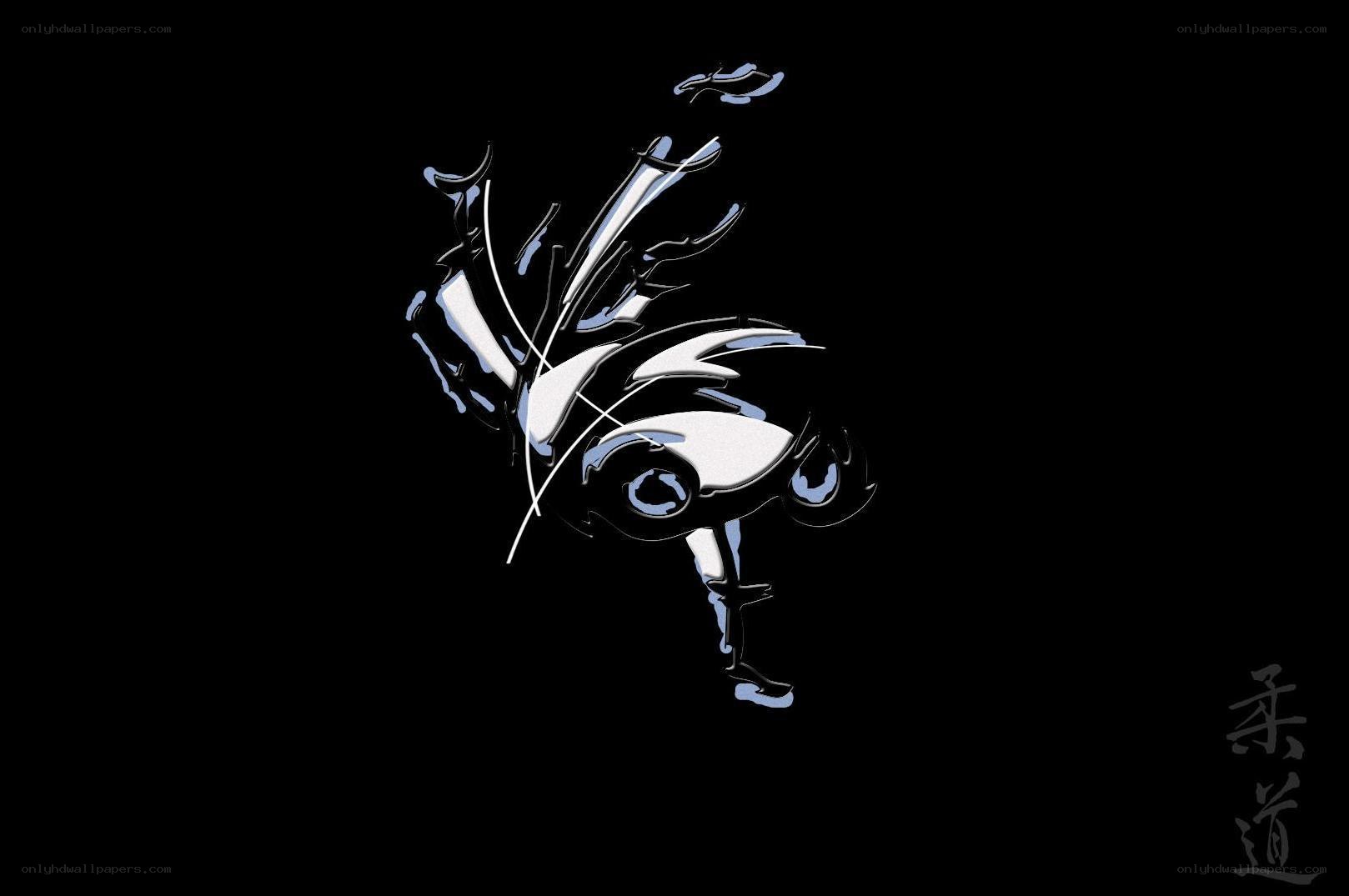 abstract martial arts figure