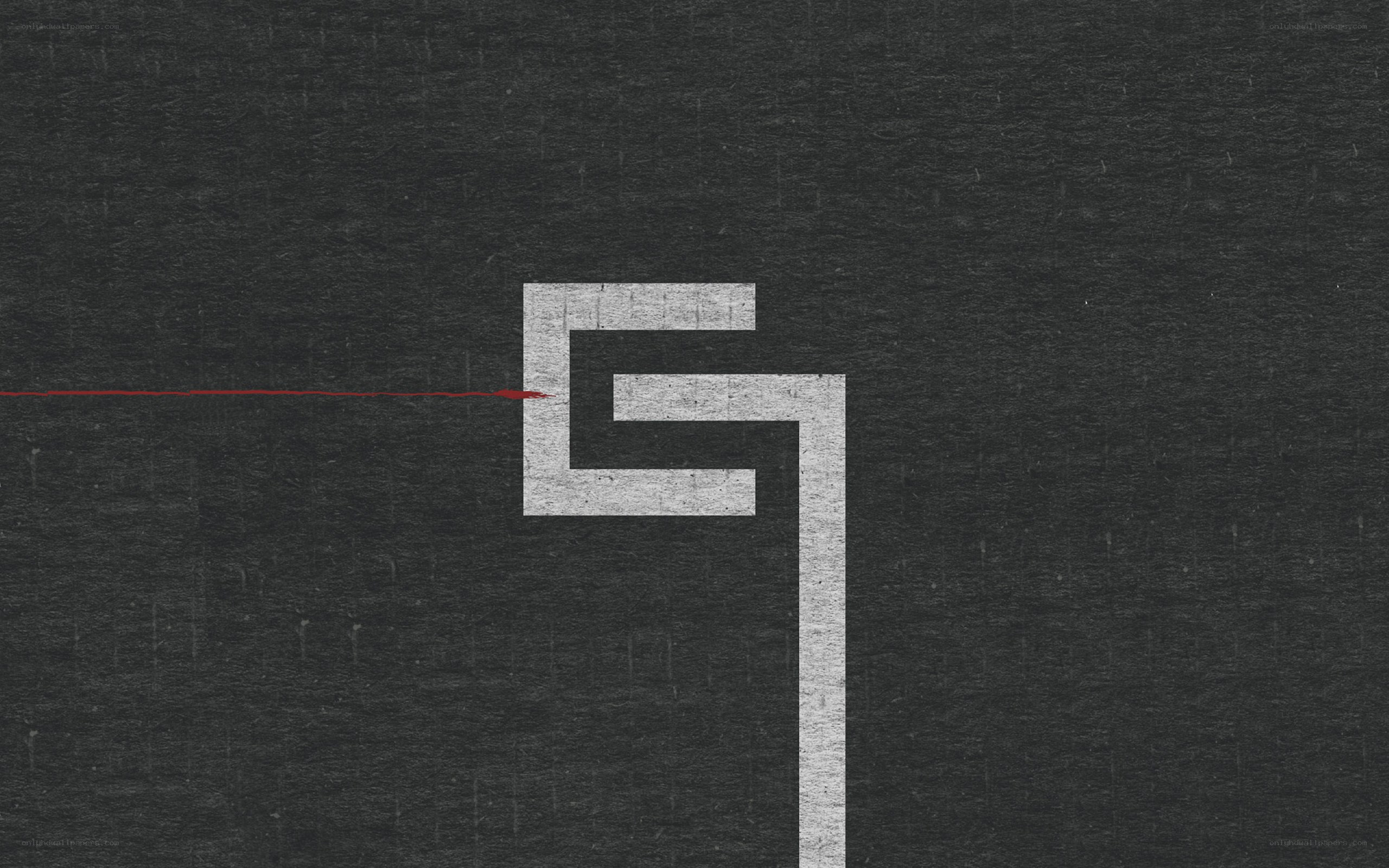 abstract maze with red line