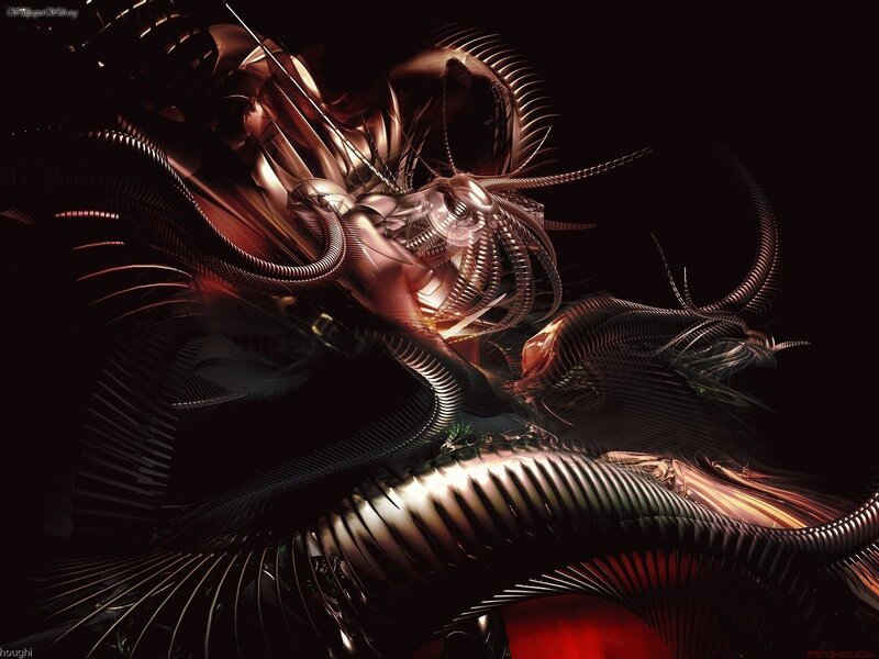 abstract mechanical dragon