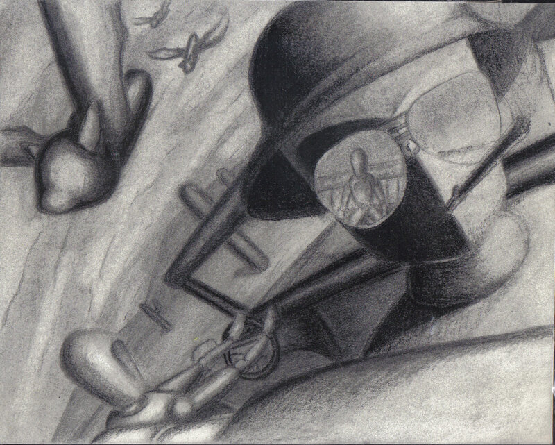 abstract mechanical drawing