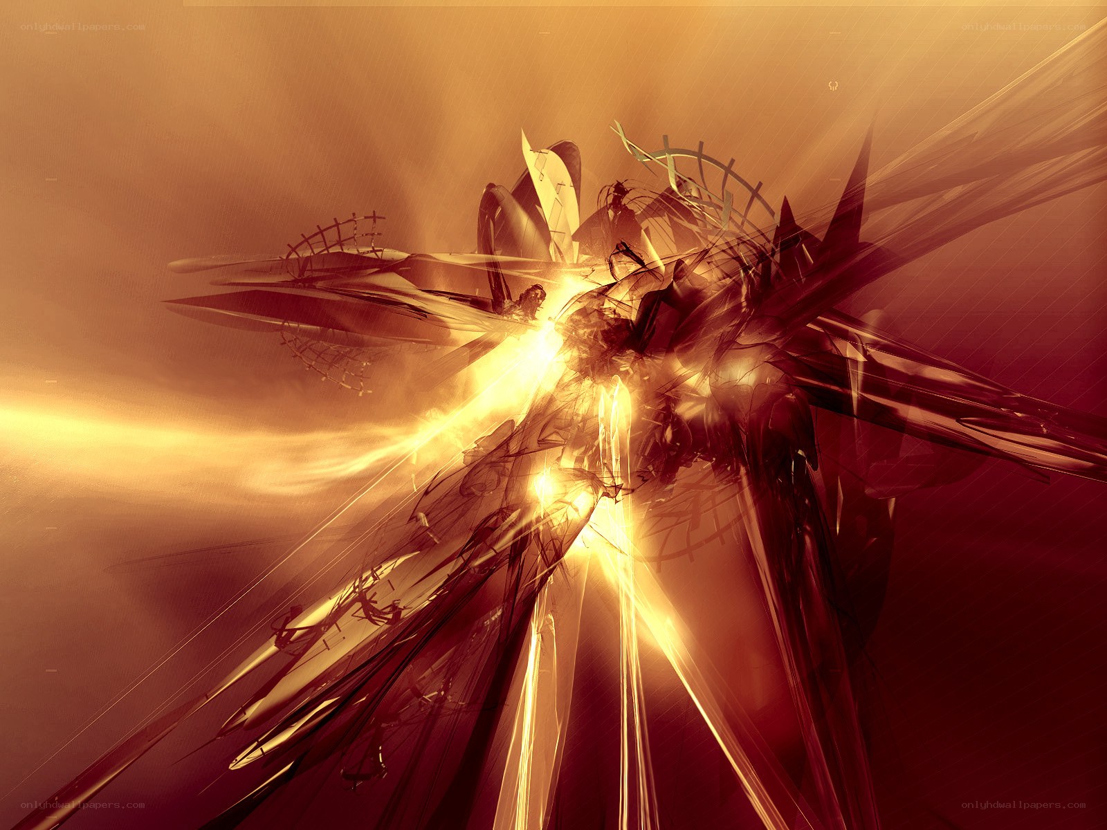 abstract mechanical explosion