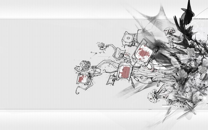 abstract mechanical explosion