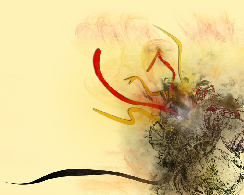 abstract mechanical explosion art