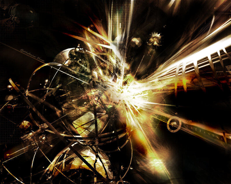 Abstract Mechanical Explosion — Black