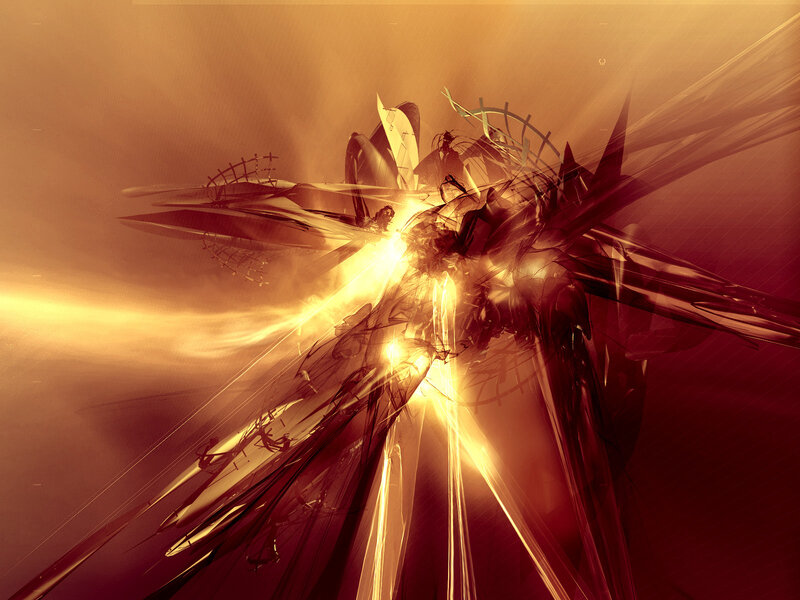 Abstract Mechanical Explosion — Gold