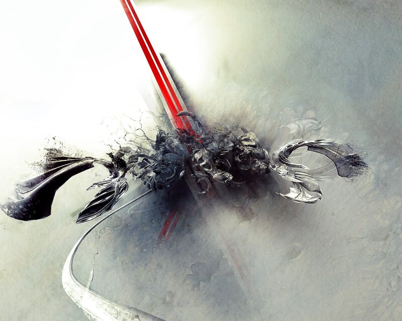 Abstract Mechanical Explosion — Gray