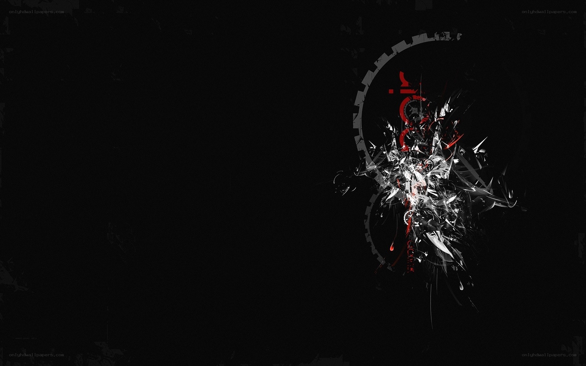 abstract mechanical explosion