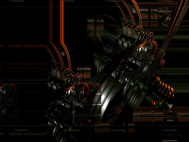 abstract mechanical fractal art