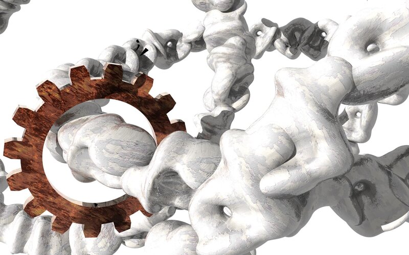 abstract mechanical gears