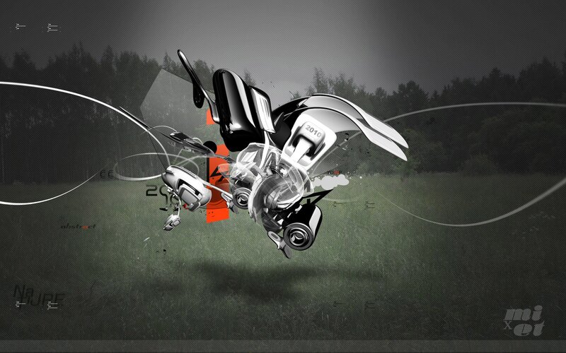 Abstract Mechanical Object — Black