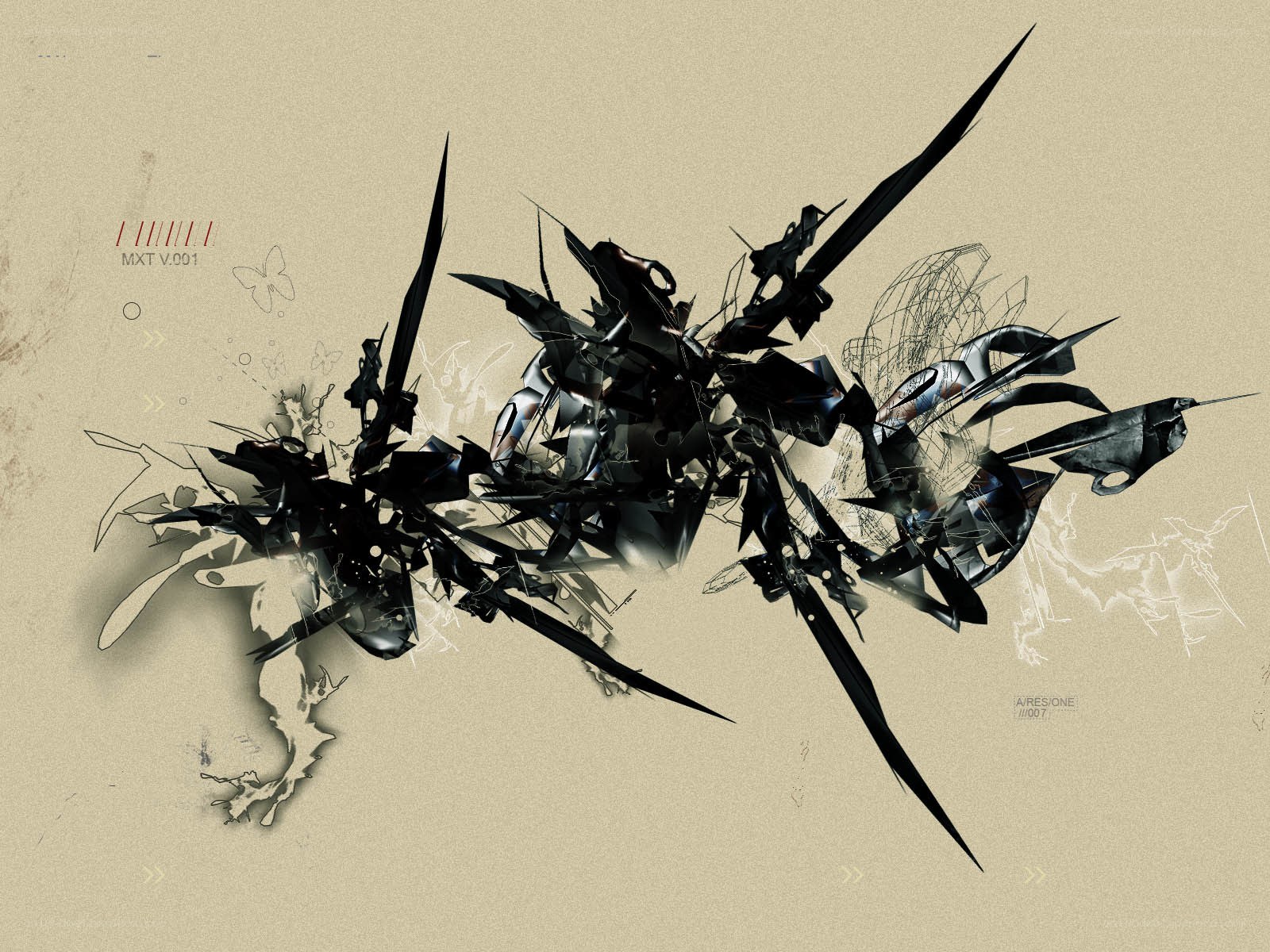 abstract mechanical sculpture