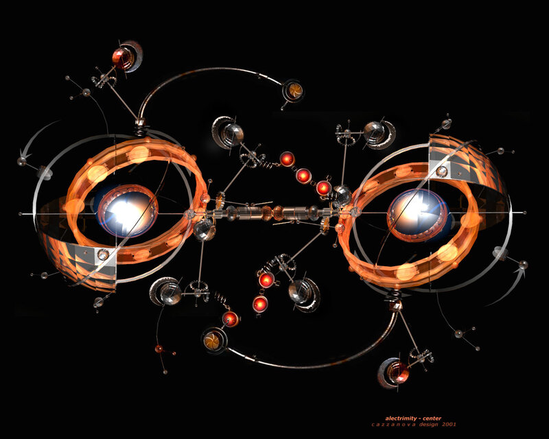 Abstract Mechanical Structure — Black, Dramatic