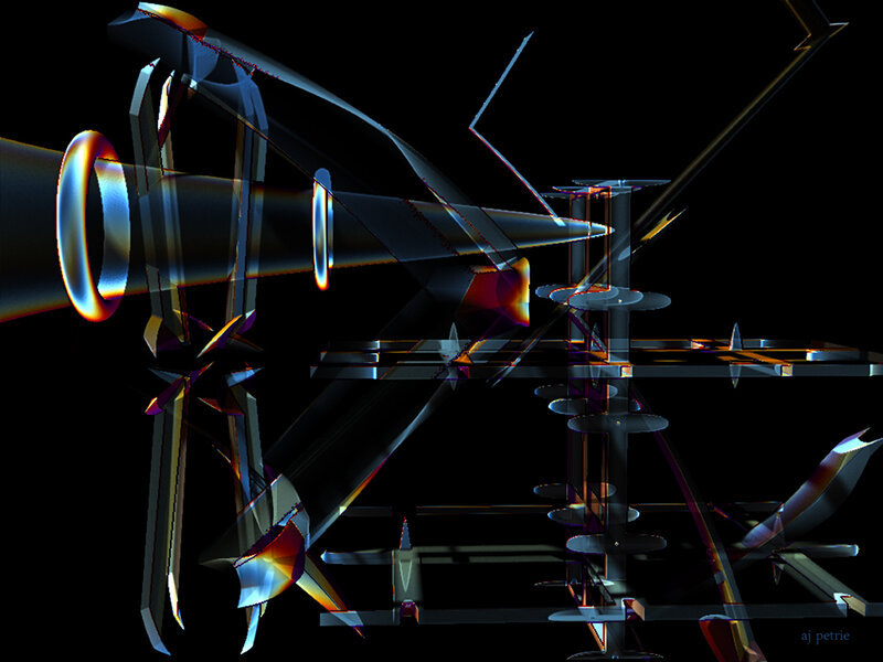 Abstract Mechanical Structure — Black