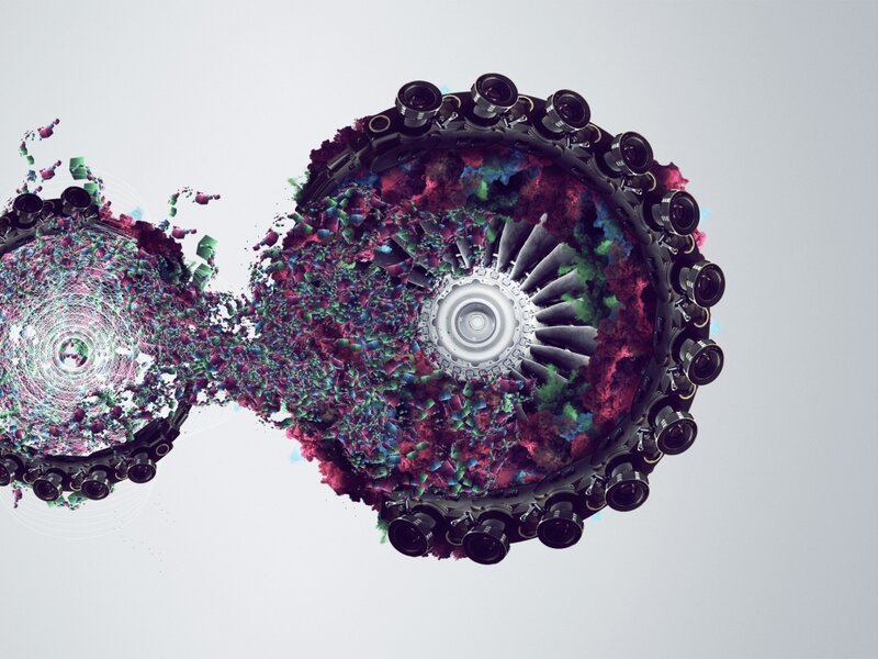Abstract Mechanical Structure — Gray