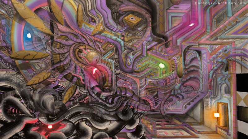 Abstract Mechanical Structure — Purple