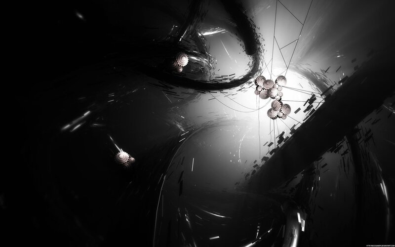 Abstract Mechanical Tunnel — Black