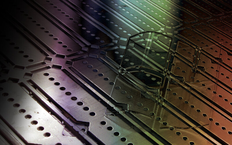 abstract metal grid pattern