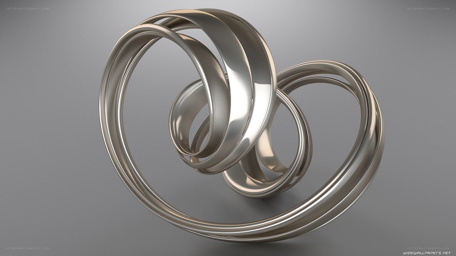 abstract metal ring sculpture