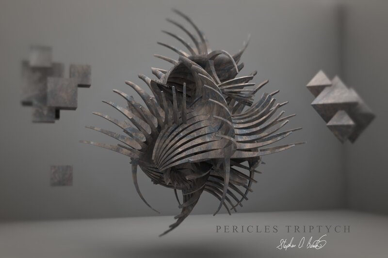 Abstract metal sculpture