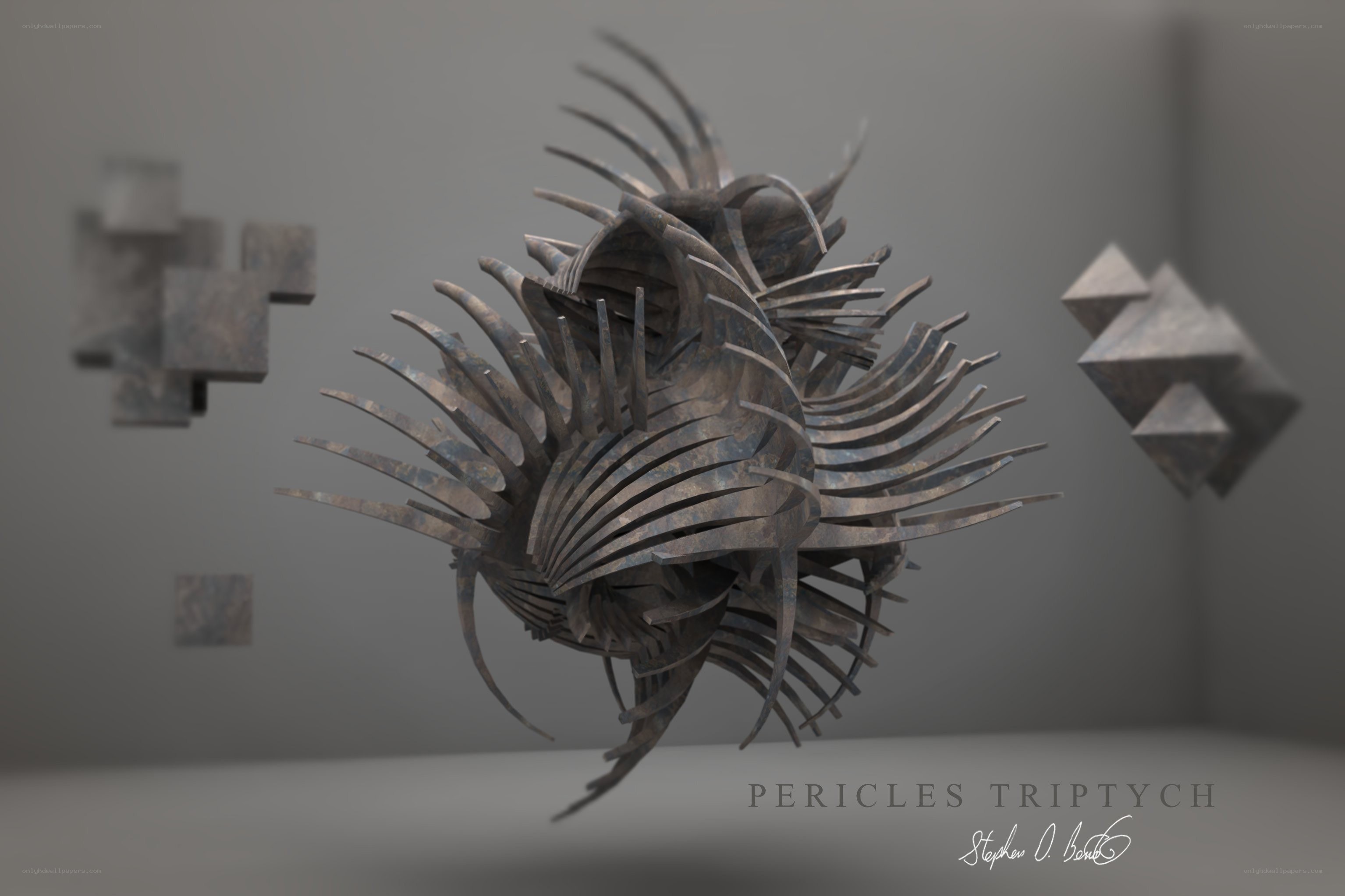 Abstract metal sculpture