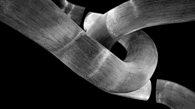 Abstract Metal Sculpture — Black