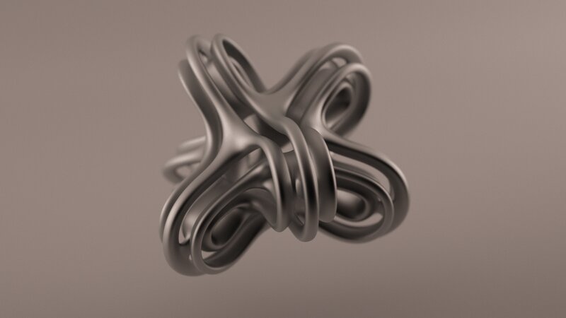 Abstract Metal Sculpture — Gray