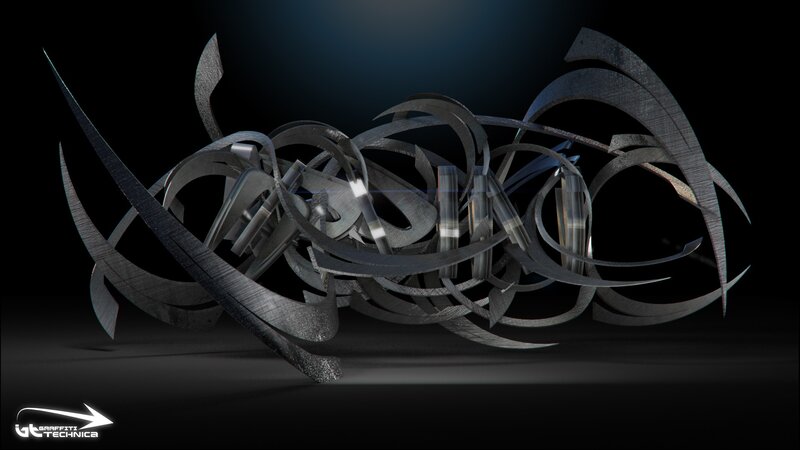 Abstract metal sculpture