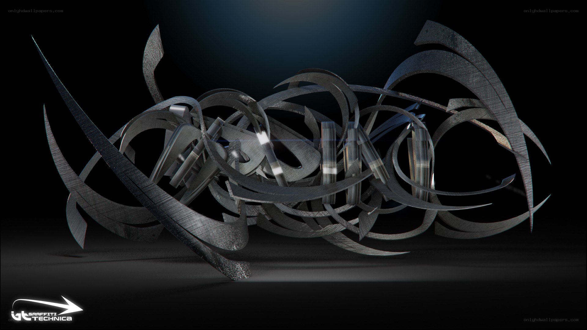 Abstract metal sculpture