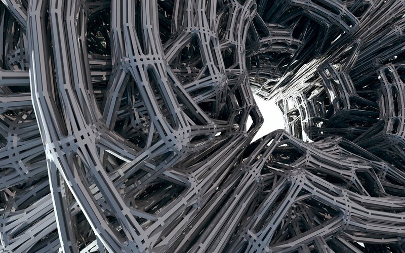 abstract metal structure
