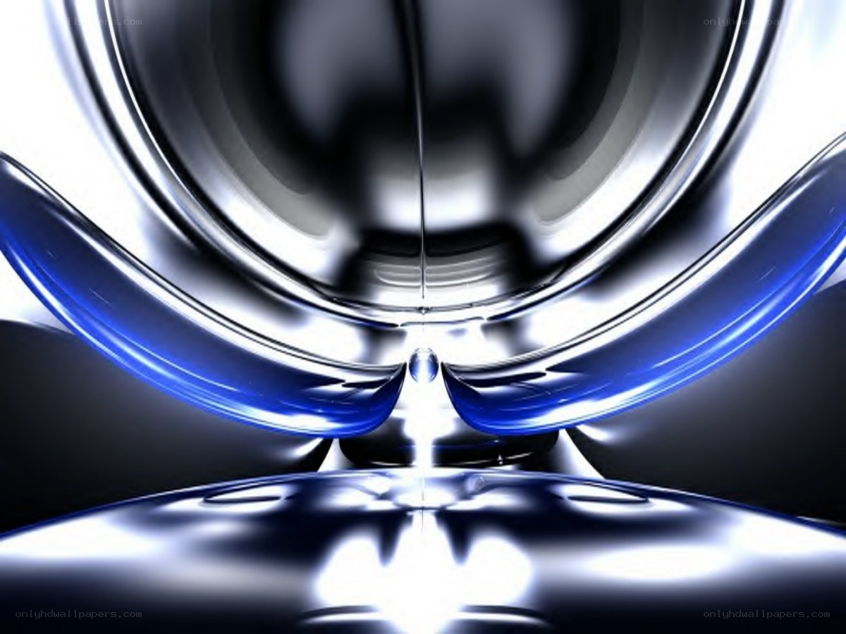 Abstract metallic blue swirl