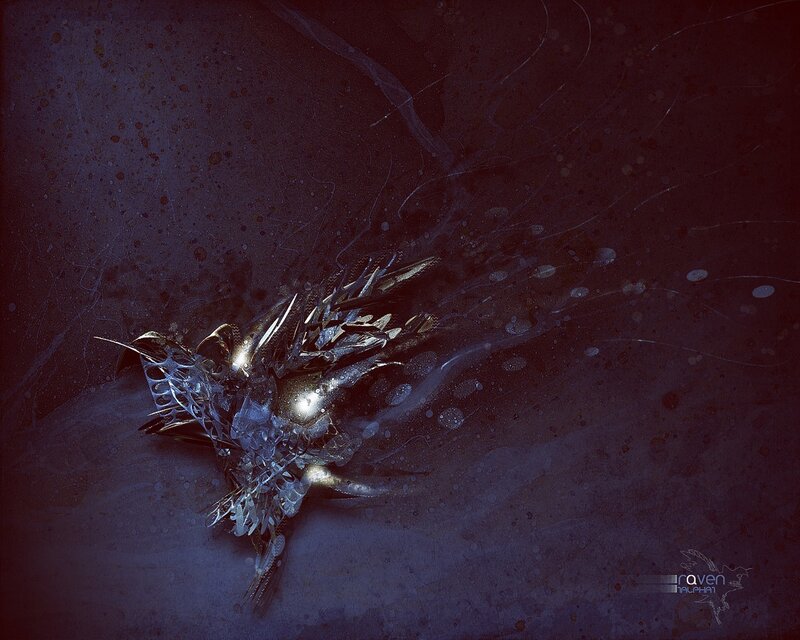 abstract metallic creature design