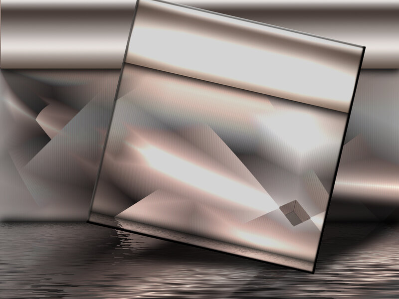Abstract Metallic Cube