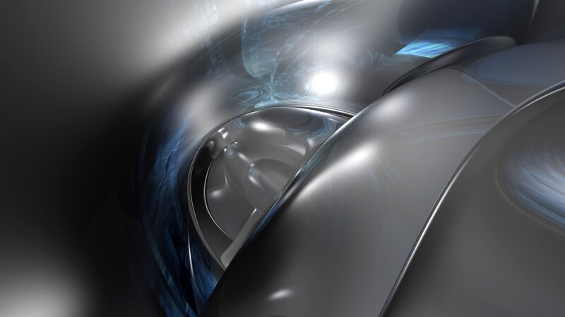 Abstract Metallic Curves — Gray, Sleek