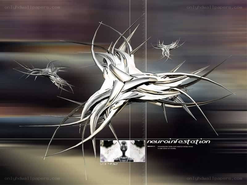 abstract metallic design with text