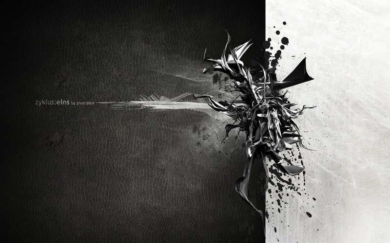 Abstract Metallic Explosion — Black, Dramatic, Digital Art