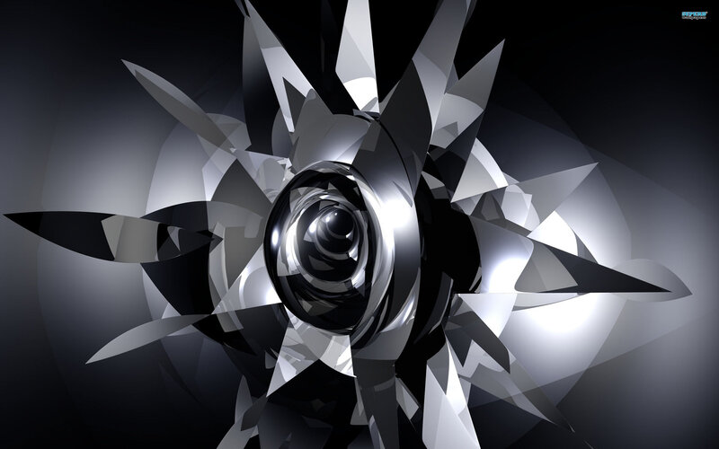 Abstract Metallic Explosion — Black