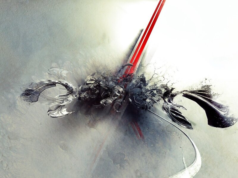 Abstract Metallic Explosion — Gray